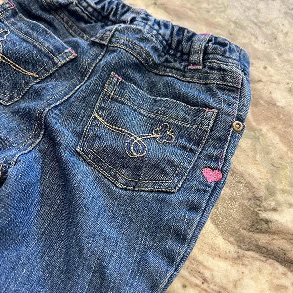 Toughskins Girls Medium Wash Straight Leg Jeans Size 24 Mo