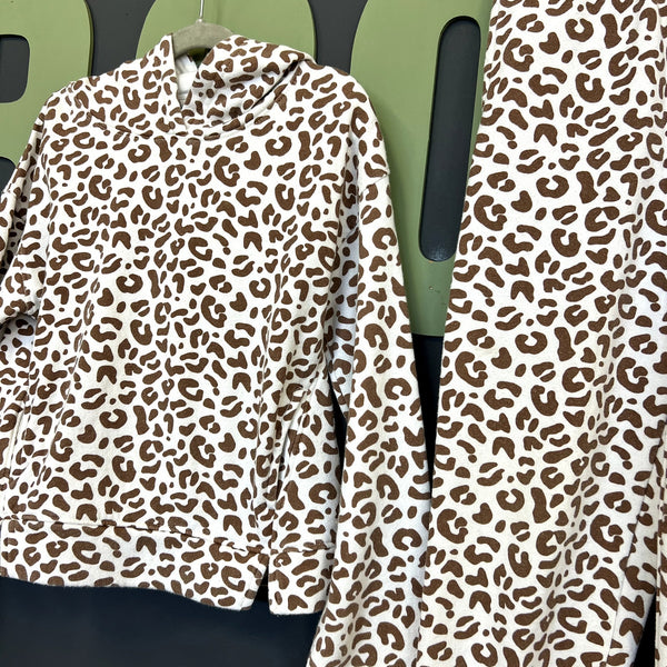 BCG Girls Leopard Two Piece Cotton Set Size Youth Medium