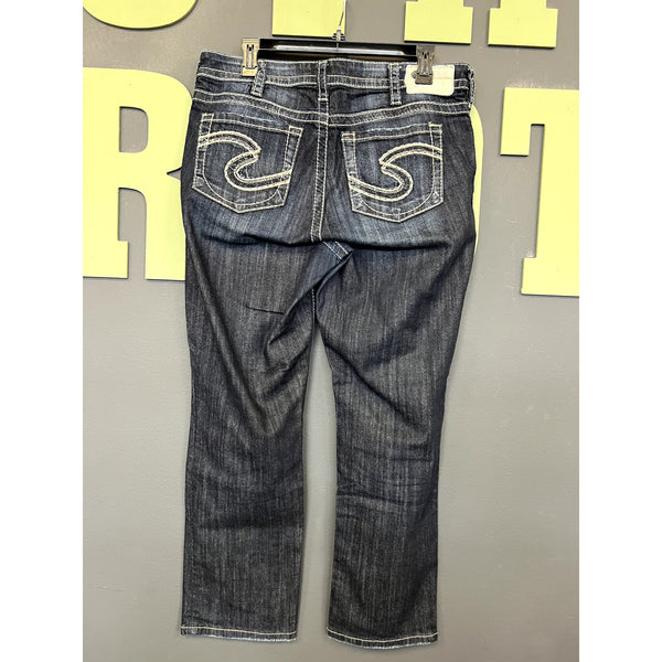 Silver Jeans Dark Wash Natsuki Capri Jeans Size 12