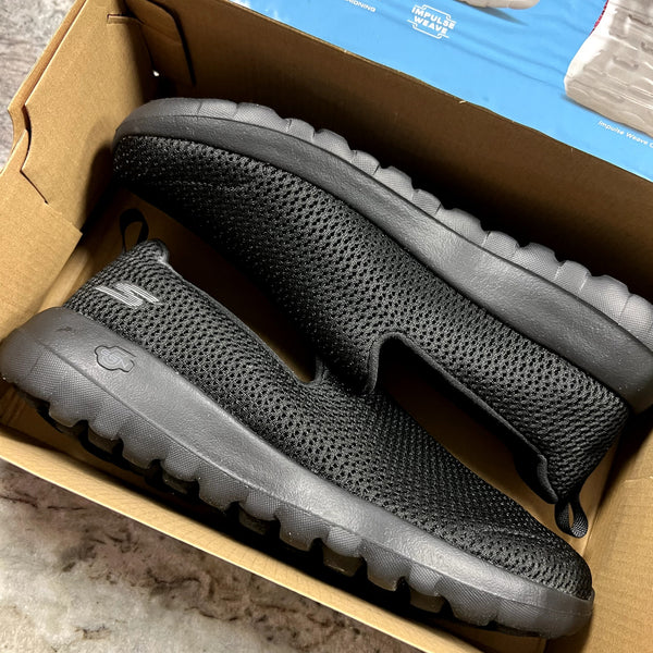 NEW Skechers Performance Go Walk Joy Black Slip on Shoes Size 8