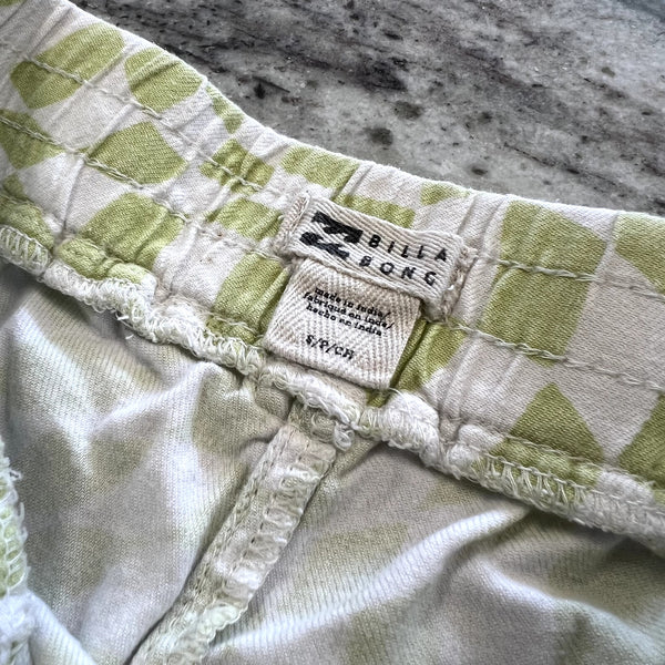 Billabong Girls Road Trippin' Warped Checkered Cotton Shorts Size Youth Small