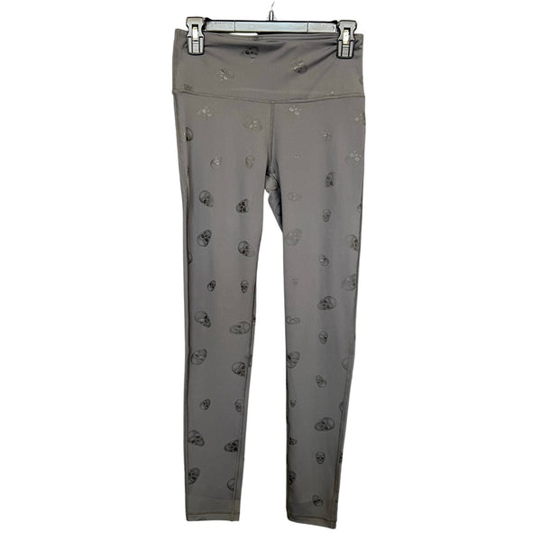 NWT Mono B Glossy Skull Matte Black Leggings Size Small
