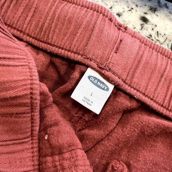 Old Navy Rust Orange Utility Pants Size Large