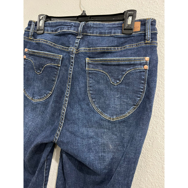 Judy Blue Dark Wash Raw Hem Skinny Jeans Size 13