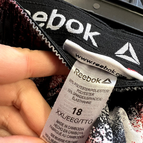 Reebok Black + Pink/Red Athletic Shorts Size Youth XXL