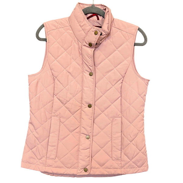 Bass Blush Pink Button Snap Quilted Puffer Vest Small