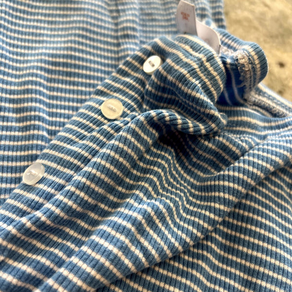 Colsie Ribbed Blue + White Striped Pajama Pants Large
