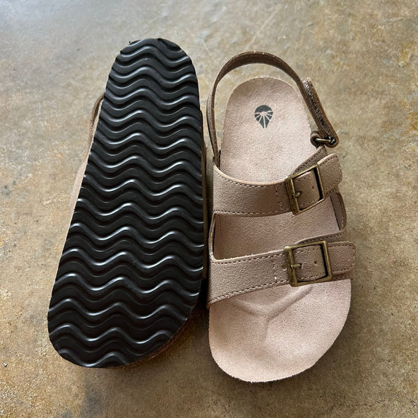 Boys Brown Double Buckle Sandals Size 10