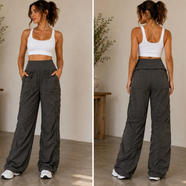 Lululemon Dance Studio Ruched Black Pants Size 8