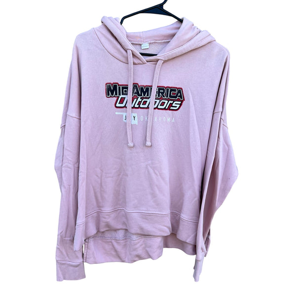 Mid American Outdoors Off Road Park Pink Cropped Hoodie XL