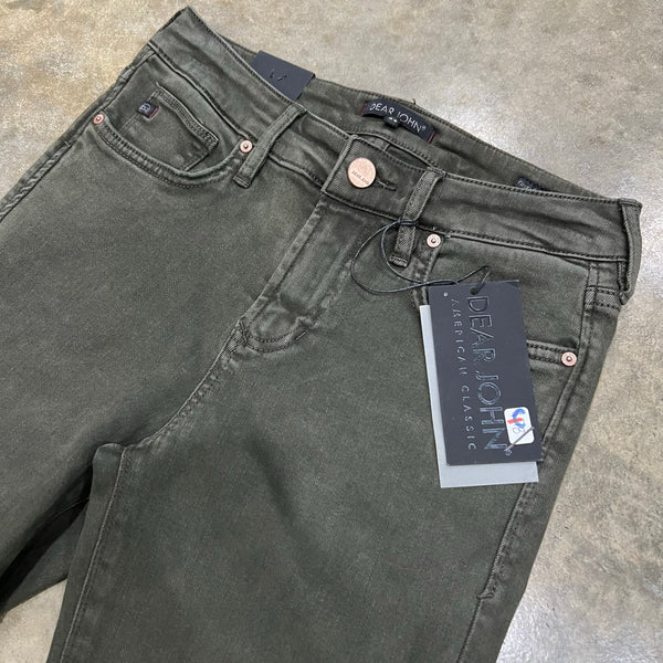 NWT Dear John Gisele High Waist Skinny Jeans Olive Green Size 25