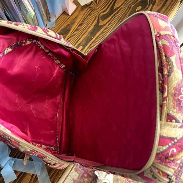 Vera Bradley Pink Paisley Campus Laptop Backpack