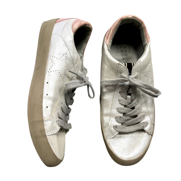 Shu Shop Pearl Sneakers Pink Accents Size 6