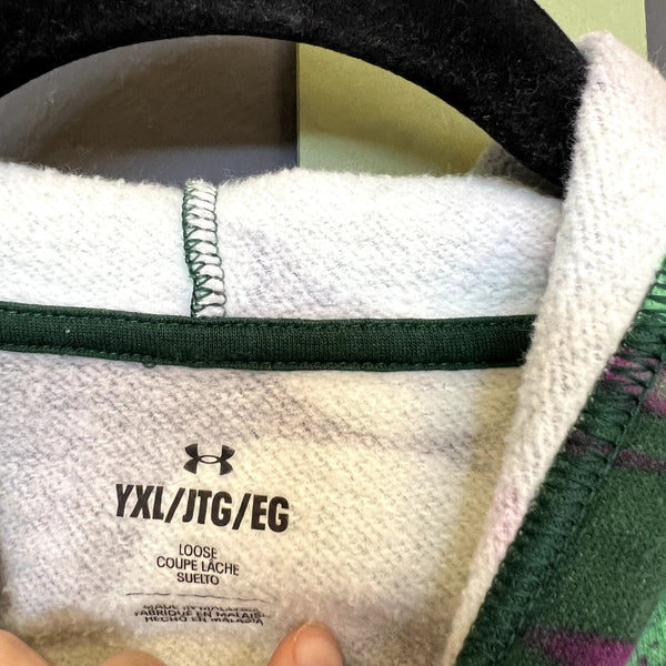 Under Armour Boys Black + Green Jogger Hoodie Two Piece Set Youth XL