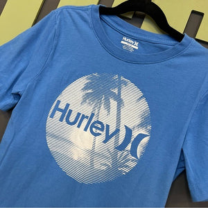 Hurley Boys Blue Beachy Graphic Top Youth Large 10/12