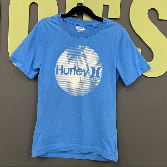 Hurley Boys Blue Beachy Graphic Top Youth Large 10/12