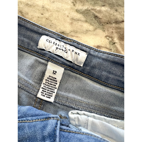Celebrity Pink Girls Light Wash Skinny Jeans Size 12