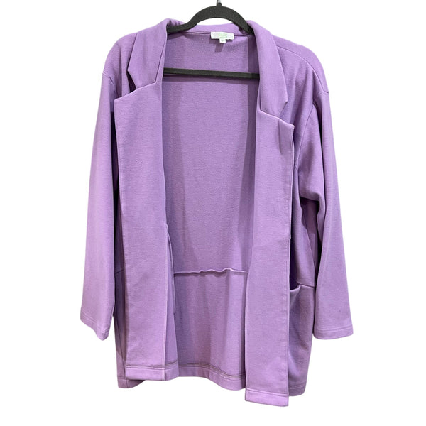 Jade Light Purple Soft Cotton Women's Blazer Size Large