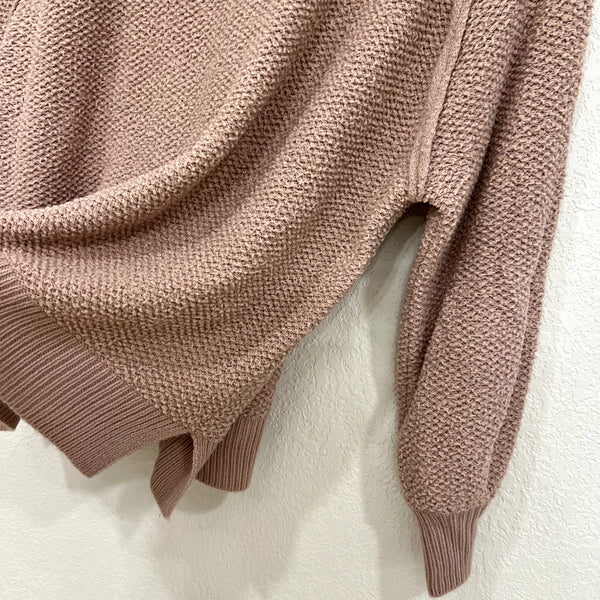 BiBi Mauve Tan Knit Sweater Size Large