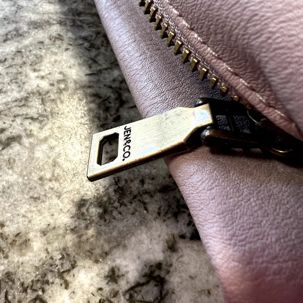 Jen & Co. Light Purple Vegan Leather Concealed Carry Crossbody with Aztec Strap