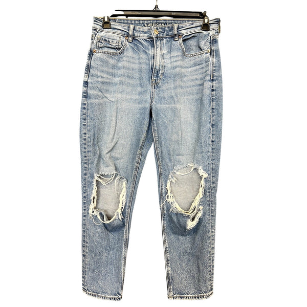 American Eagle Distressed Strigid Mom Jeans Size 8 Short