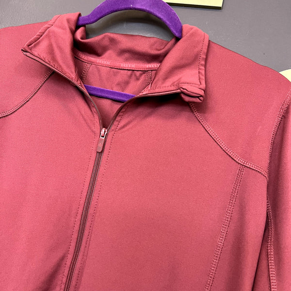 RBX Maroon Full Zip Athletic Jacket Size Large