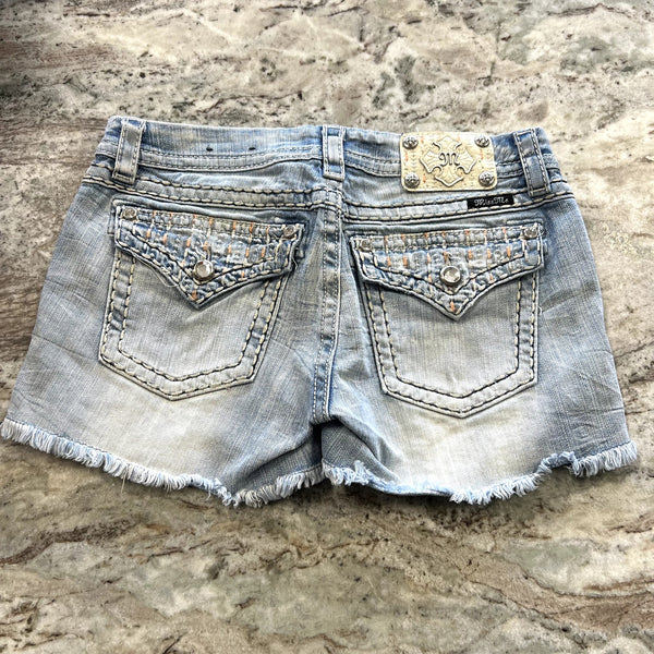 Miss Me Light Wash Denim Cutoff Shorts Size 30