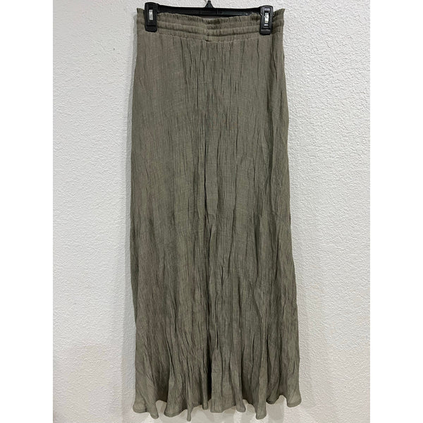 Sweet Lovely by Jen Olive Green Maxi Skirt Large
