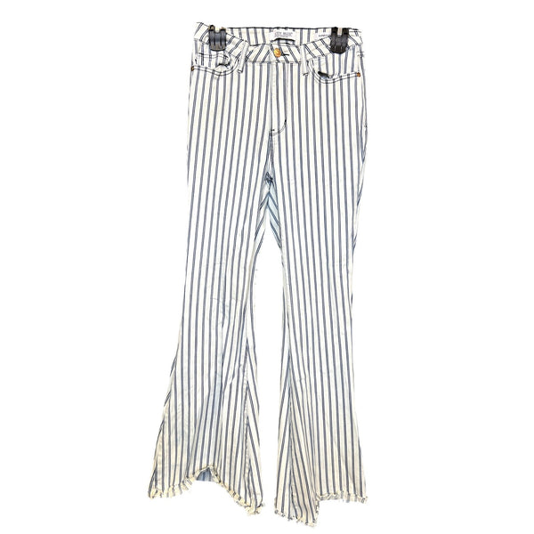Judy Blue High Rise Pinstripe Super Flare Jeans Size 28