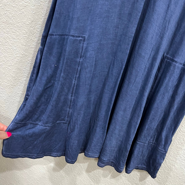 NWT Z Supply Garment Dyed Navy Blue V-Neck Tank Dress with Pockets Small