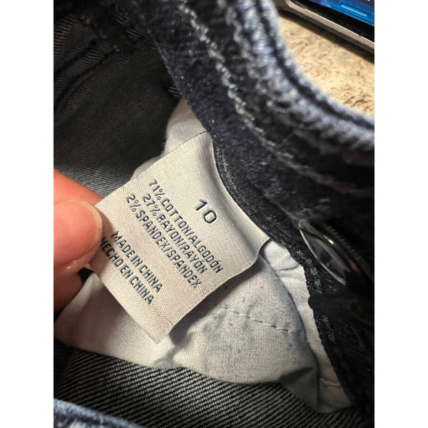 BKE Youth Dark Wash Raw Hem Flare Jeans Size 10