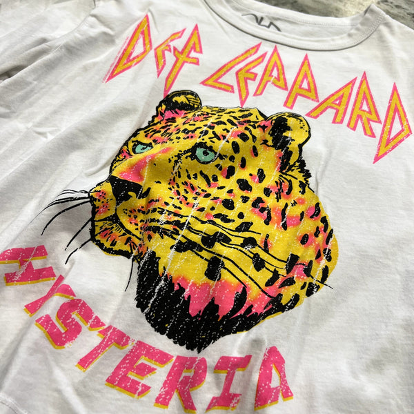 NWOT Chaser Def Leppard Hysteria Neon Tee Size Medium