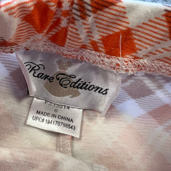 Rare Editions Girls Pumpkin Thanksgiving Outfit Size 6