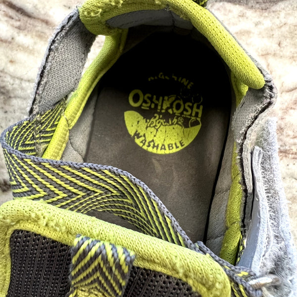 OshKosh Green + Gray Slip on Water Sandals Youth Size 12M