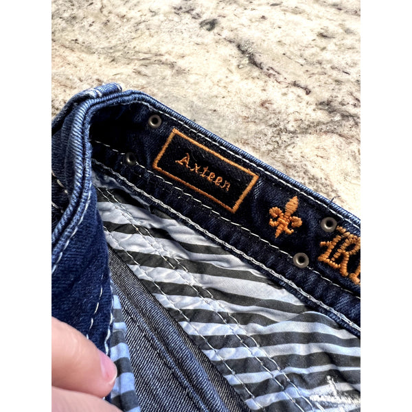 Rock Revival Dark Wash Axteen Skinny Jeans Size 27