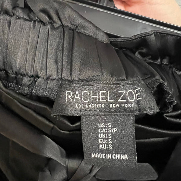 Rachel Zoe Black Satin Dress Pants Small