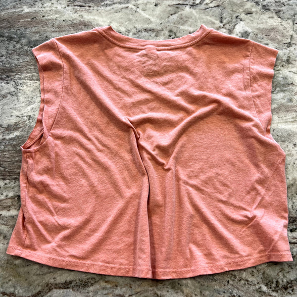 Born Primitive Peach Boxy Cropped Workout Top Women's Medium