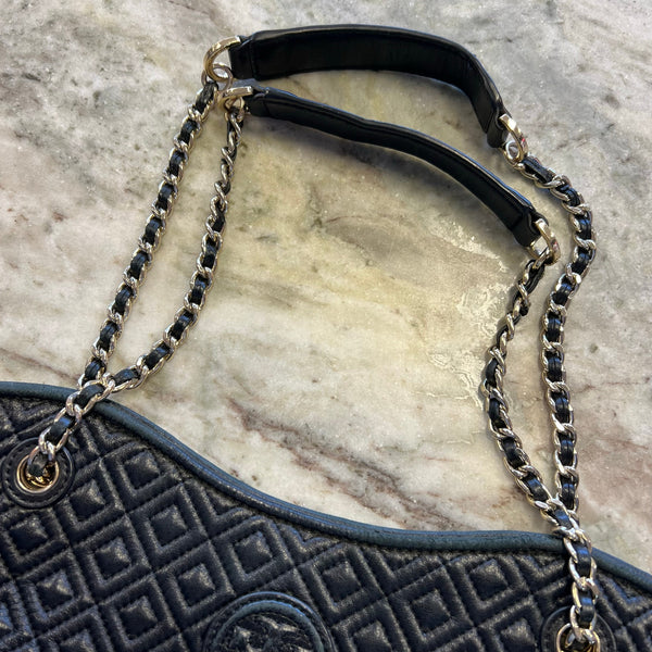 Tory Burch Marion Black Tote Bag Purse