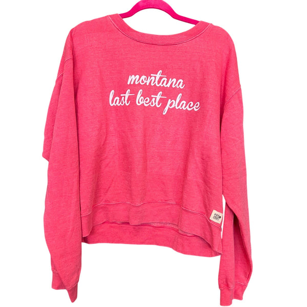 Pop Surf Montana Last Best Place Crew Neck Sweatshirt 2XL
