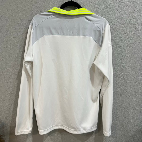 Nike Golf Tour Performance Neon Yellow Quarter Zip Collared Pullover Medium