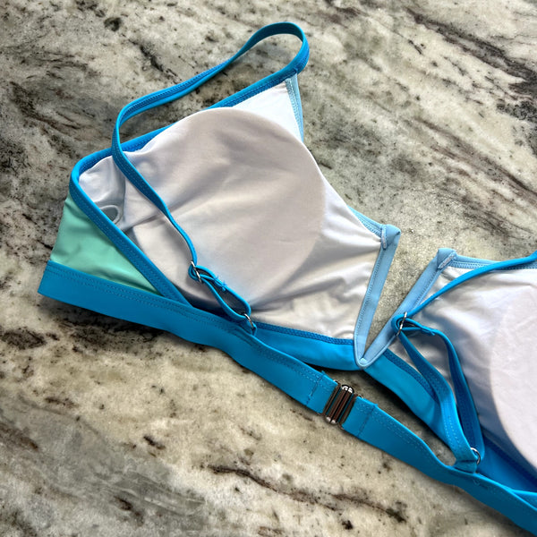 Women's Color Block Bikini Swim Top Size XL