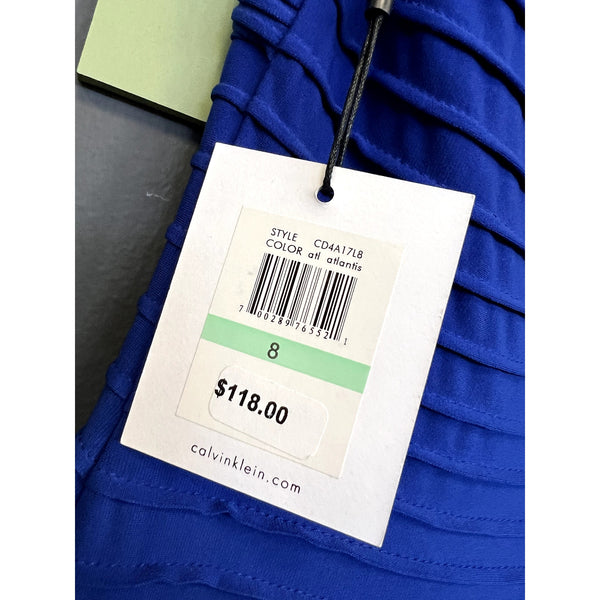NWT Royal Blue Calvin Klein Sheath Dress Size 8