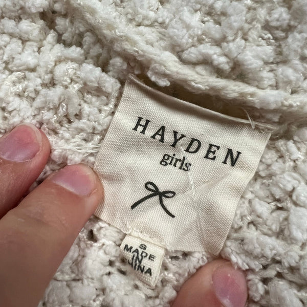 Hayden Girls Cream Popcorn Sweater Size Youth Small