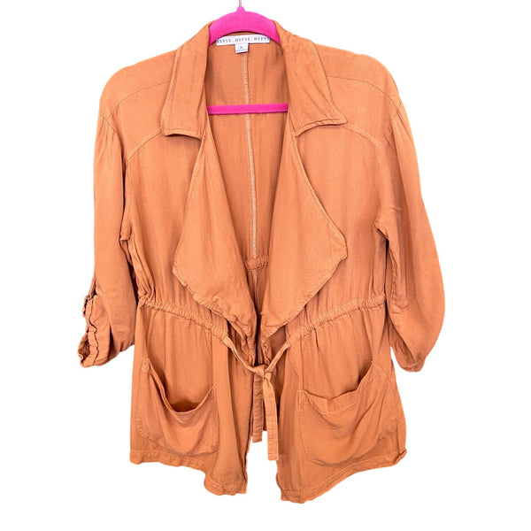 Hyfve Rust Open Front Lightweight Jacket Size Medium