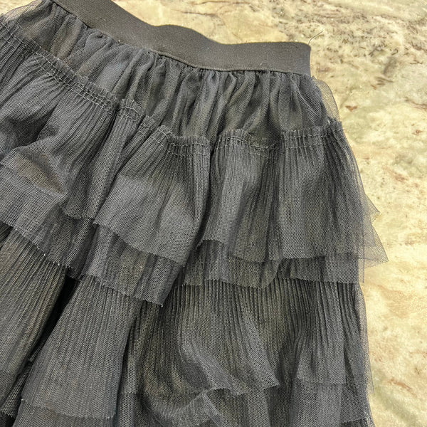 Hayden Girls Black Tulle Tiered Skirt Size Small