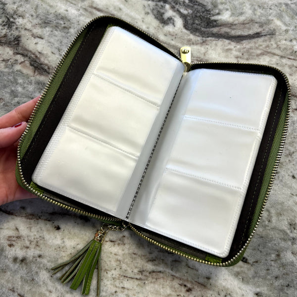 Green Vegan Leather Photo Case