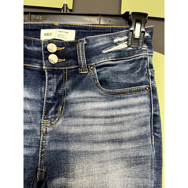 BKE Payton Universal Fit Mid Rise Dark Wash Ankle Skinny Jeans Size 24
