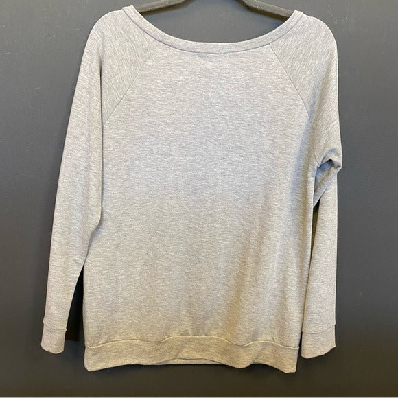 Fantastic Fawn Striped Gray Pullover Size Medium