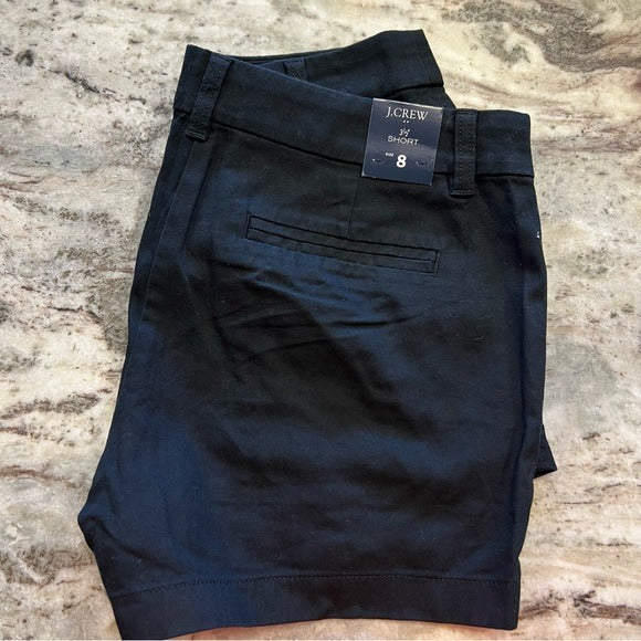 NWT J Crew 3.5” Black Short Size 8