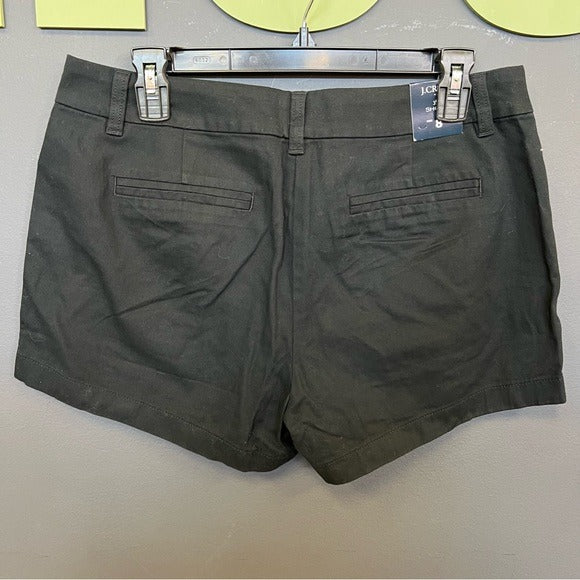 NWT J Crew 3.5” Black Short Size 8